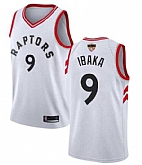 Raptors 9 Serge Ibaka White 2019 NBA Finals Swingman Jersey,baseball caps,new era cap wholesale,wholesale hats